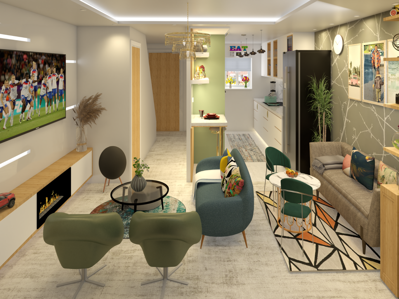 Open Plan Living Room Living Room